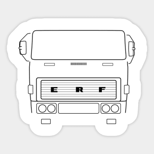 Classic ERF C Series heavy lorry black outline graphic Sticker